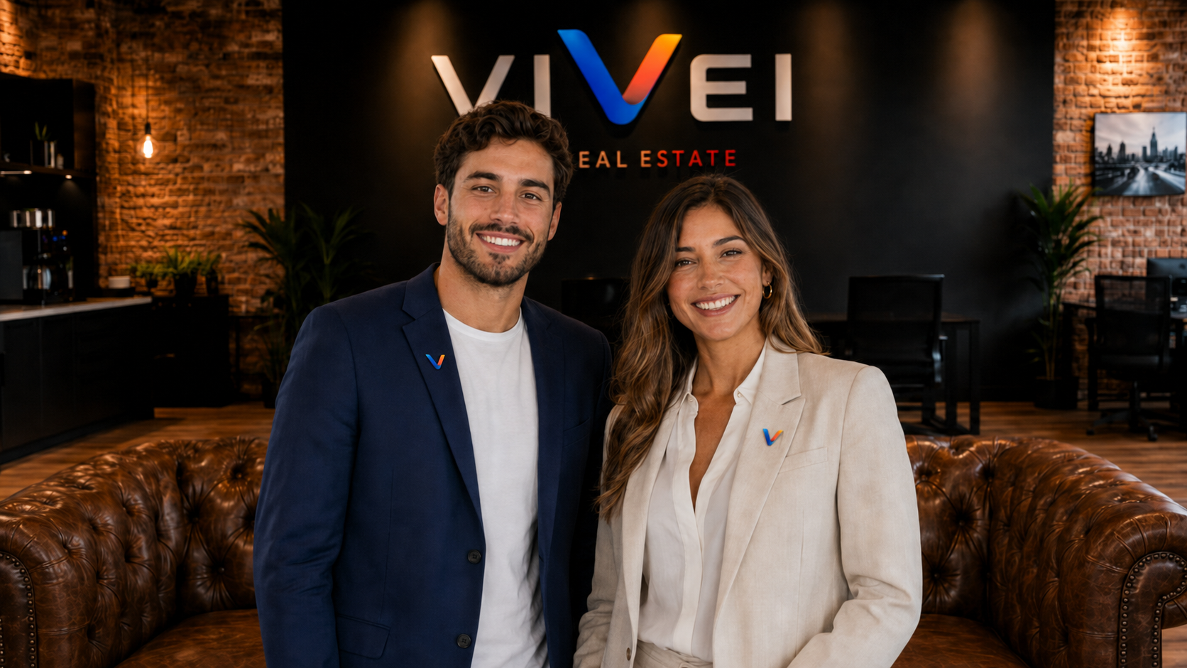 Equipo Vivei Real Estate en oficina